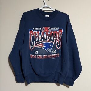 1996 New England Patriots Navy Blue Sweater